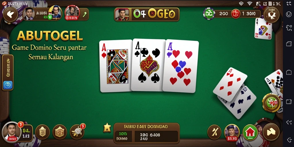 Tampilan antarmuka game Domino ABUTOGEL yang menarik dan interaktif.