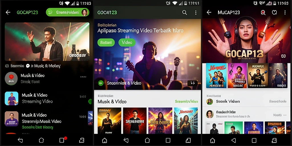 Antarmuka GOCAP123 yang menarik untuk pengalaman Streaming Video.