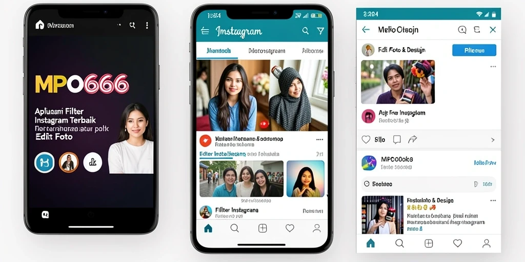 Screenshot utama MPO666 menampilkan antarmuka yang user-friendly dengan berbagai pilihan filter Instagram.