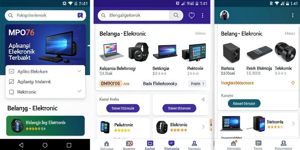 Antarmuka MPO76 yang intuitif memudahkan pengguna berbelanja elektronik.