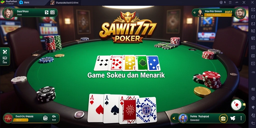 Tampilan antarmuka menarik dari game Poker SAWIT777.