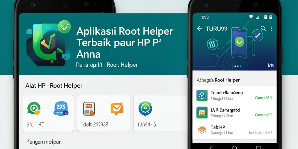 Tampilan antarmuka TURU99 yang intuitif dan mudah digunakan sebagai Root Helper.