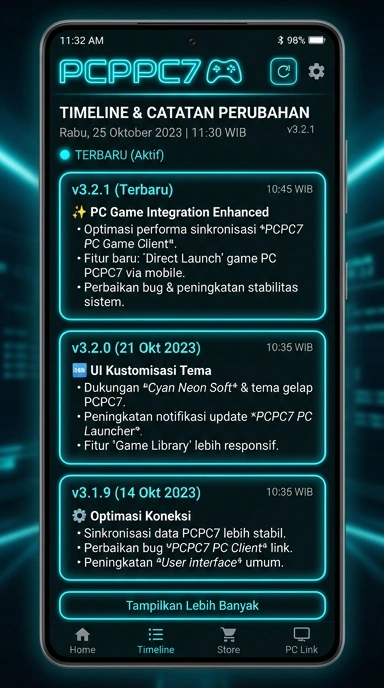 Riwayat Versi pcpc7 Terbaru untuk Pengguna Android
